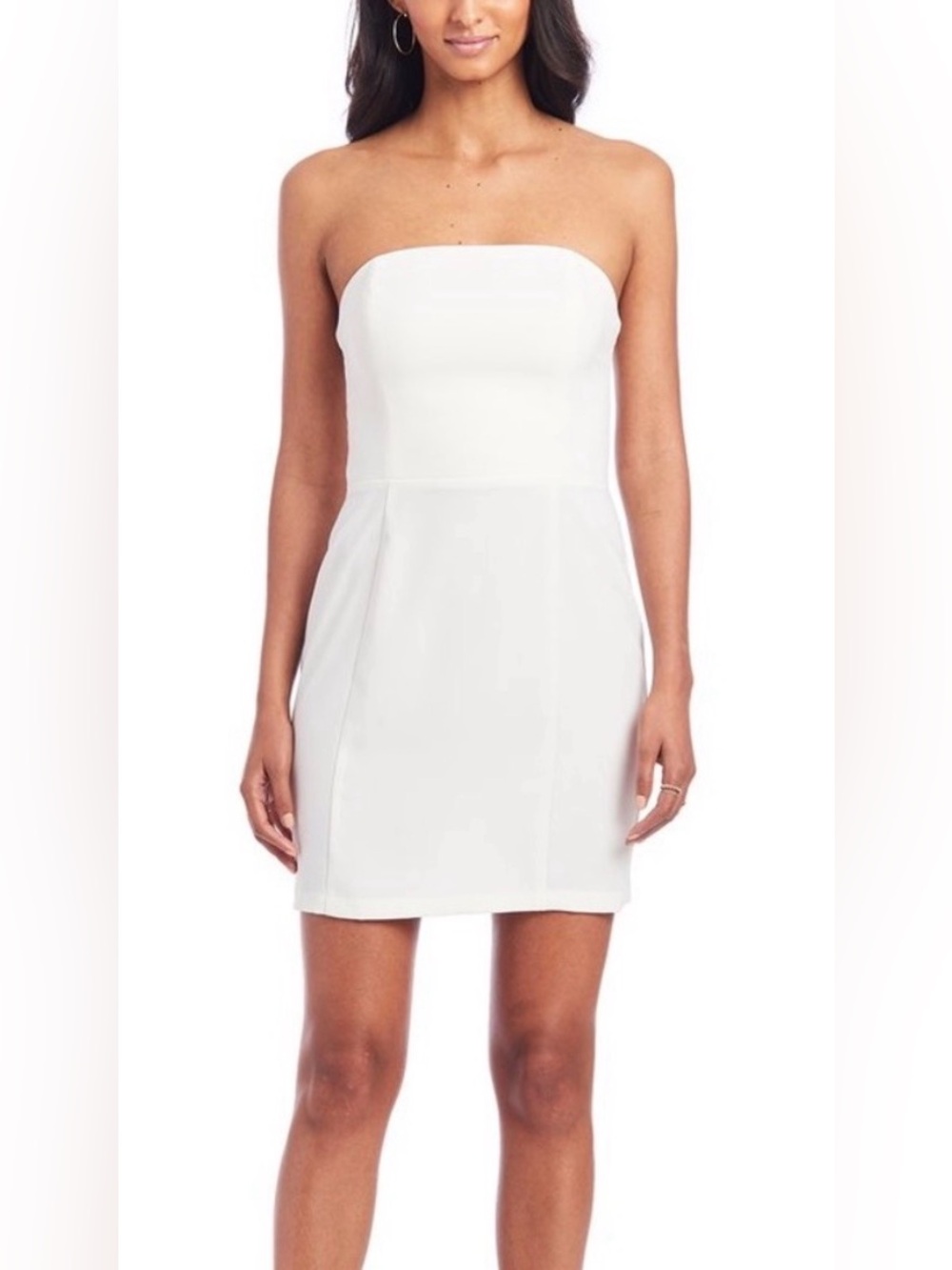 Amanda Uprichard Off White Strapless Mini Dress, size M